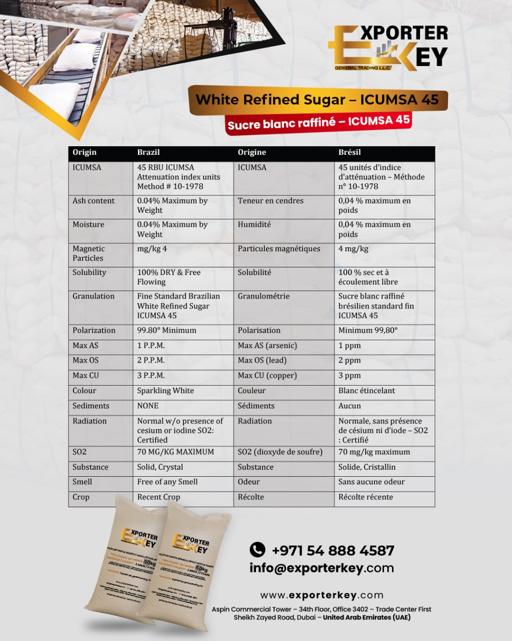 Sugar Specifications